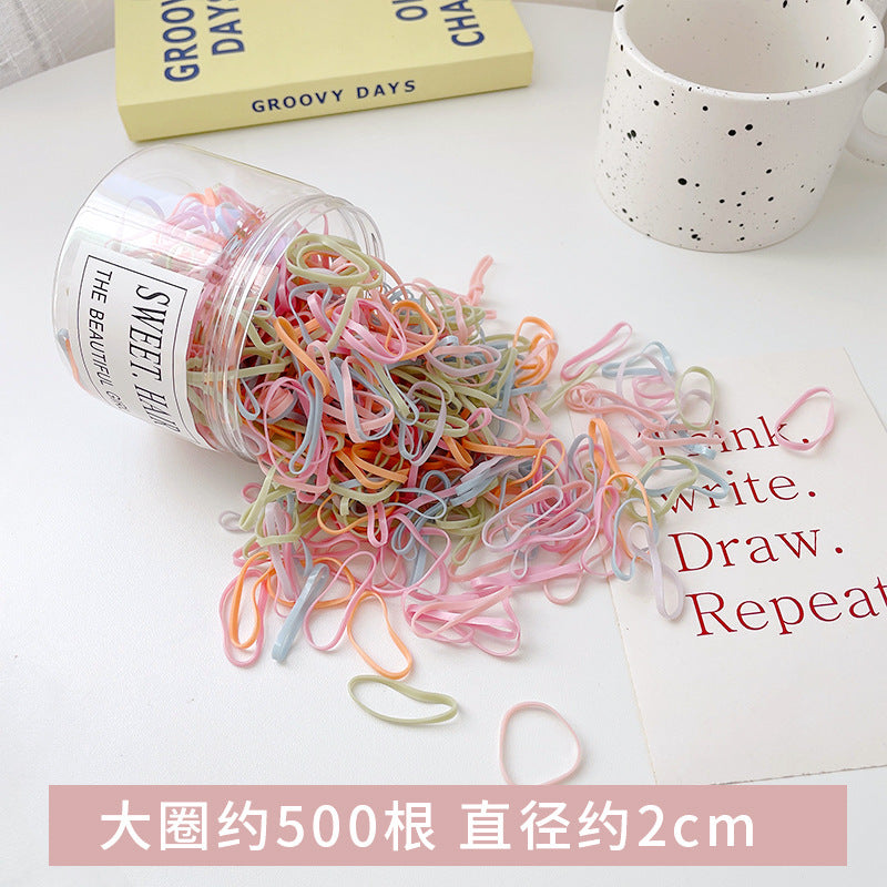 Girl Hair Accessory 1000 Hair Tie Elastic Band Transparent Kids Elastic Band Set