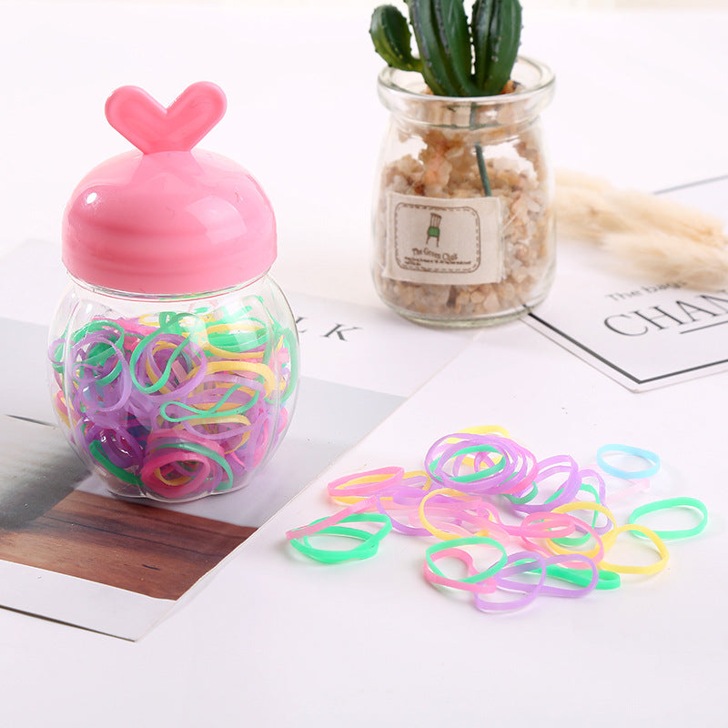 2024 Kids Hair Tie Heart Elastic Band Hair Tie Headband Hair Accessory
