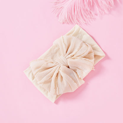 Kids Nylon Hair Band Bow Lace