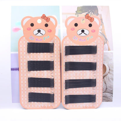 Cute Barrette Flyaway Hair Bangs Black Kids Hair Clip