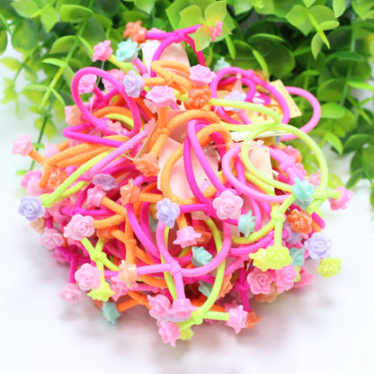 Kids Small Colorful Elastic Band Acrylic Cartoon Headband Girl Elastic Band Head Accessory Hair Accessory