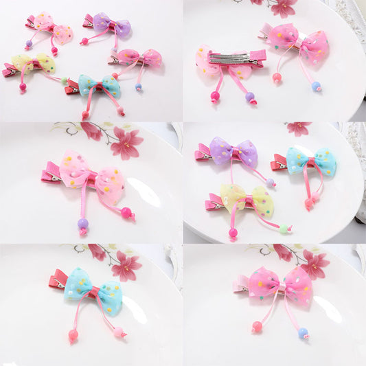 Kids Hair Accessory Hair Clip Girl Head Accessory Hairpin Cute Bow Side Clip