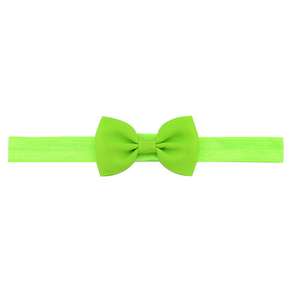 644 Kids Bow Hair Band Small Bow Elastic Headband