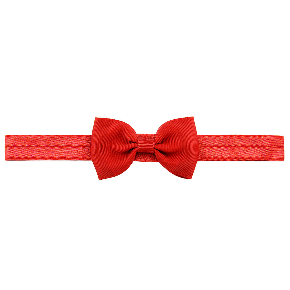 644 Kids Bow Hair Band Small Bow Elastic Headband