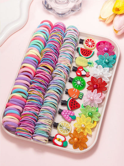 Kids Head Accessory Hair Clip Hairpin Set Hair Tie Girl Side Clip Hair Accessory Hair Tie