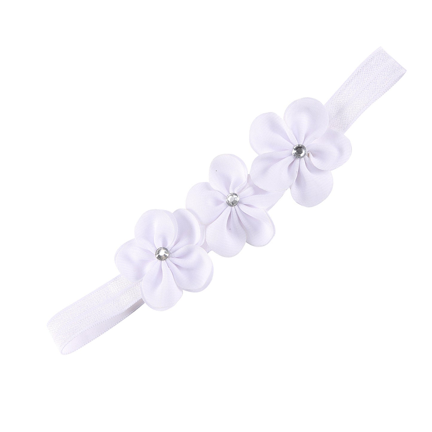 Kids Hair Band Handmade 3 Pearl Headband Head Accessory Elastic Hair Band