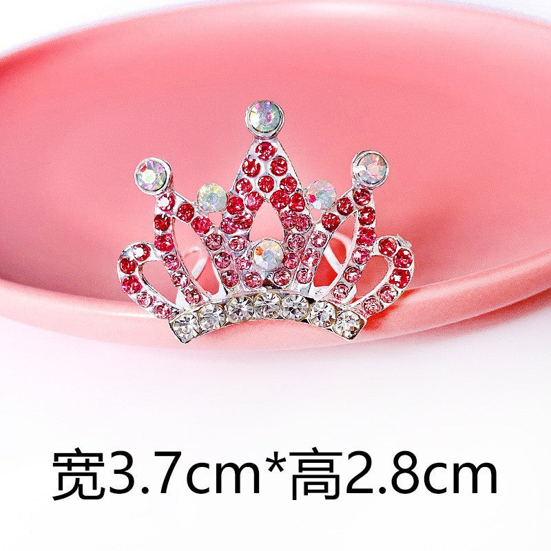 Kids Heart Hair Accessory Crystal Pearl