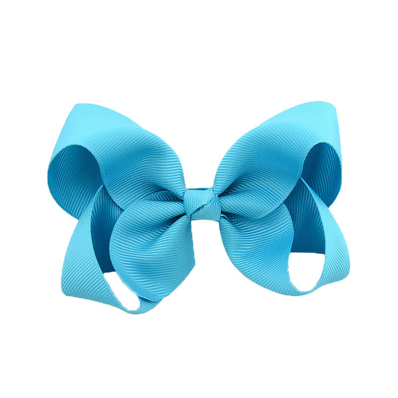 Kids Hair Clip Bow Head Accessory 4 Side Clip