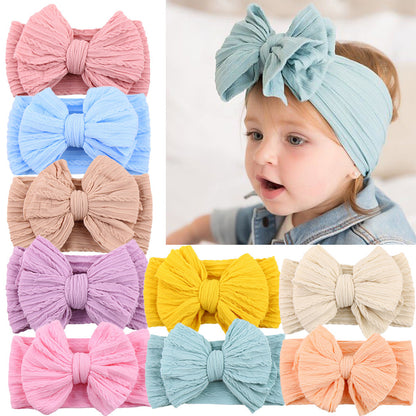 Kids Hair Band Baby Nylon Elastic Headband Bow Hair Accessory