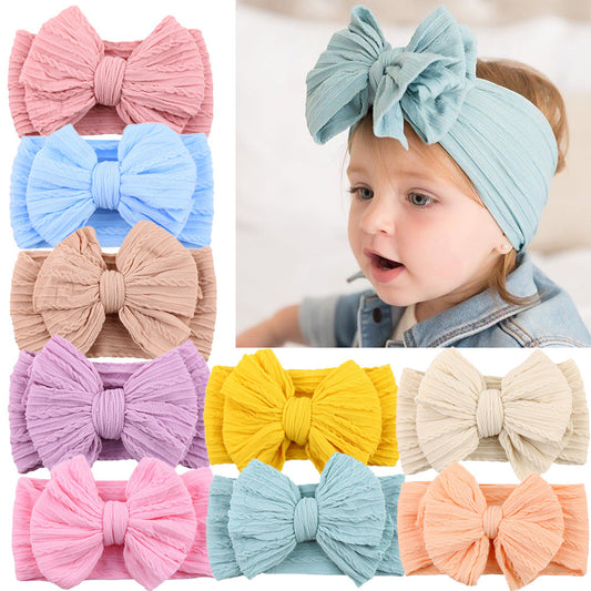 Kids Hair Band Baby Nylon Elastic Headband Bow Hair Accessory