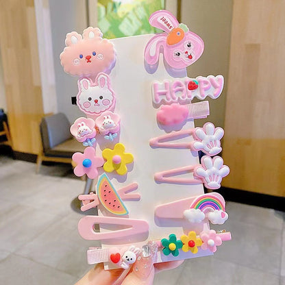 Kids Hair Clip 14 Cute Cartoon Hairpin Flower Head Accessory