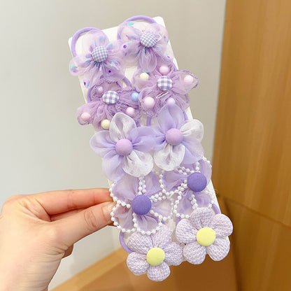 Kids Hair Clip Flower Hair Tie Hair Accessory Elastic Band Girl Headband Hairpin