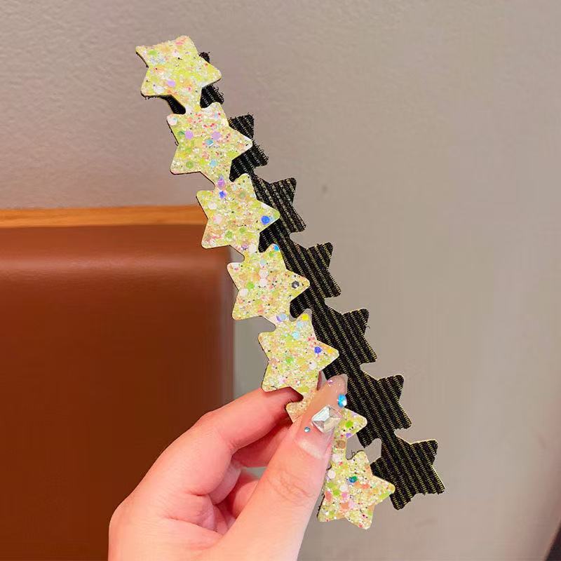 Kids Heart Forehead Bangs Flyaway Hair Gentle on Hair Velcro