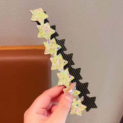 Kids Heart Forehead Bangs Flyaway Hair Gentle on Hair Velcro