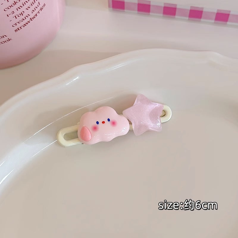 Bangs Clip Kids Flyaway Hair Head Accessory Cute Star