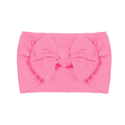 Handmade Kids Hair Band Nylon Baby Bow Invisible Headband