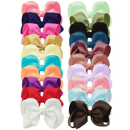 Kids Hair Clip Bow Head Accessory 4 Side Clip