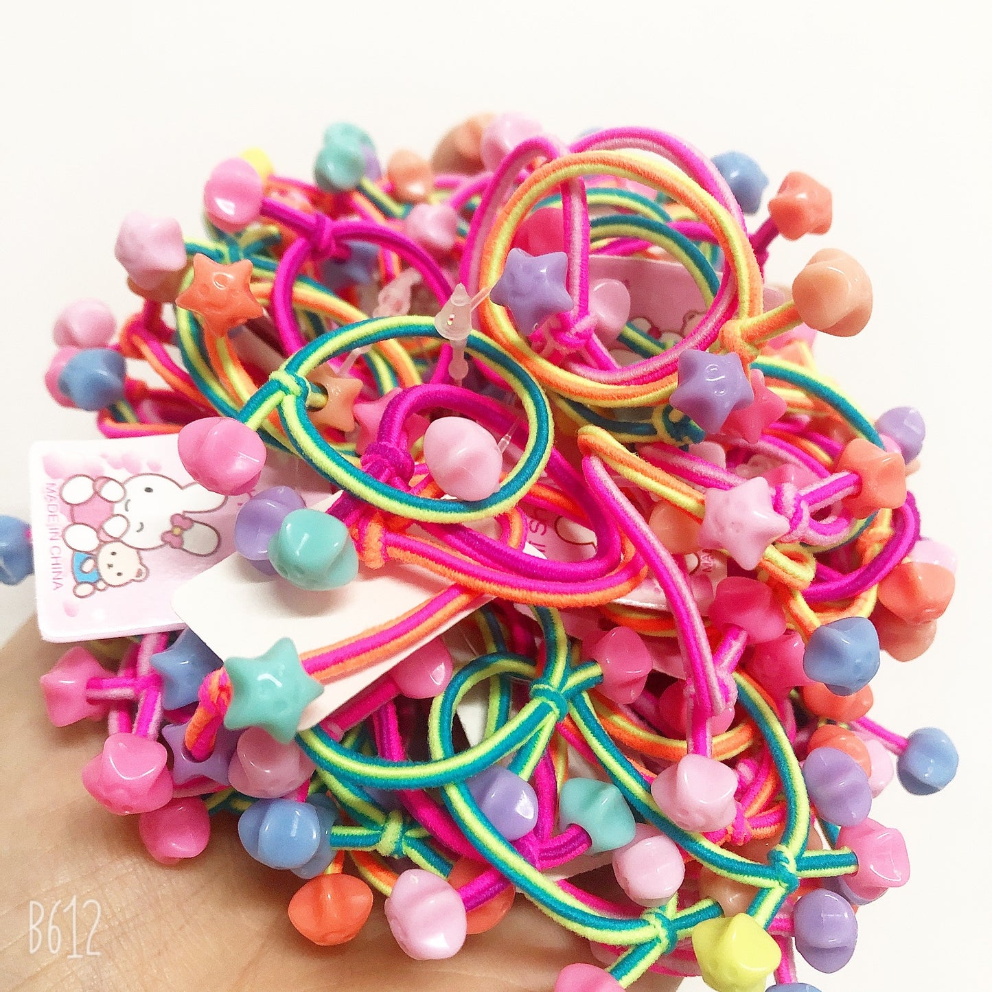 Kids Small Colorful Elastic Band Acrylic Cartoon Headband Girl Elastic Band Head Accessory Hair Accessory