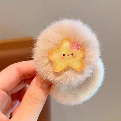 2024 Hair Tie Thick High Elasticity Gentle on Hair Kids Headband Cute Cartoon Hair Tie