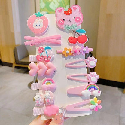 Kids Hair Clip 14 Cute Cartoon Hairpin Flower Head Accessory