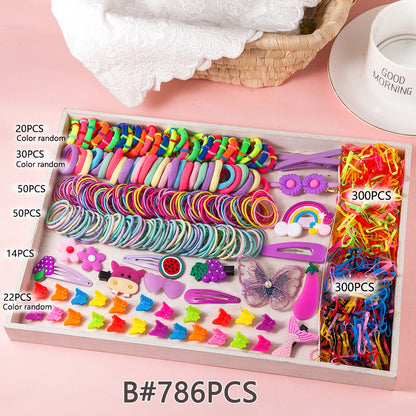 Kids Head Accessory Hair Clip Hairpin Set Hair Tie Girl Side Clip Hair Accessory Hair Tie