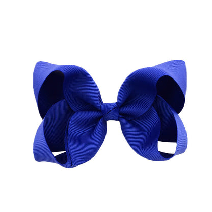 Kids Hair Clip Bow Head Accessory 4 Side Clip