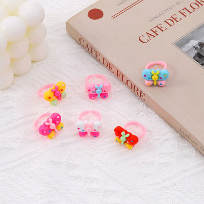 Kids Cartoon Flower Hair Clip Cute Hairpin Set Hair Accessory