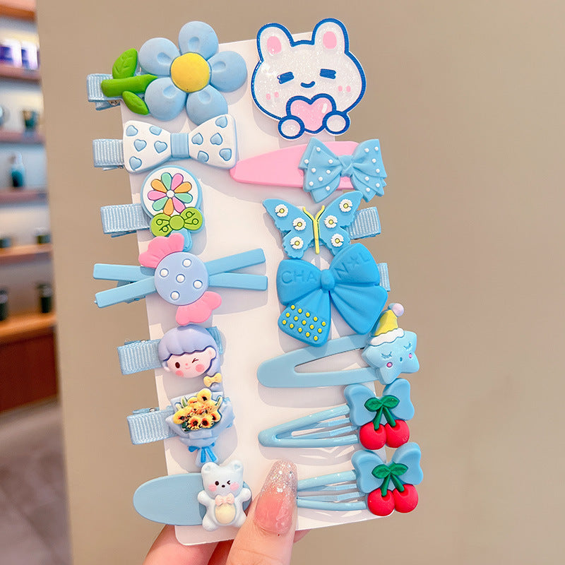 Kids Hair Clip Cartoon Hair Accessory Set Cute Hairpin Handmade Head Accessory