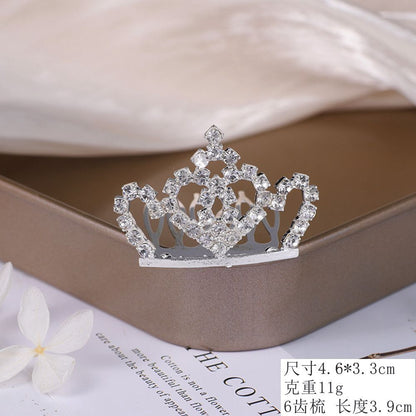 Kids Heart Hair Accessory Crystal Pearl