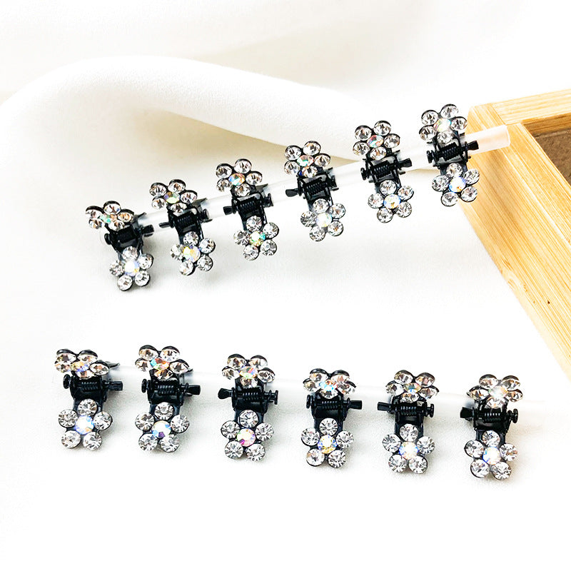 Kids Mini Hair Clip Flyaway Hair Crystal Head Accessory Cute Hairpin Hair Clip
