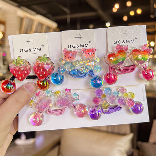 Heart Headband Cartoon Hair Tie Cute Colorful Hair Tie Kids Hair Accessory