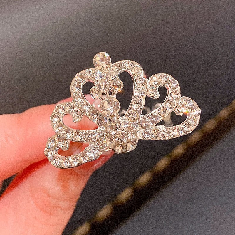 Kids Heart Hair Accessory Crystal Pearl