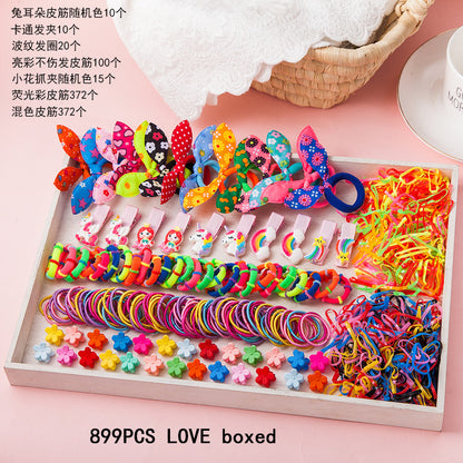 Kids Head Accessory Hair Clip Hairpin Set Hair Tie Girl Side Clip Hair Accessory Hair Tie