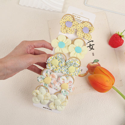 Kids Hair Clip Flower Hair Tie Hair Accessory Elastic Band Girl Headband Hairpin