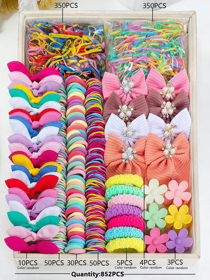 Kids Head Accessory Hair Clip Hairpin Set Hair Tie Girl Side Clip Hair Accessory Hair Tie