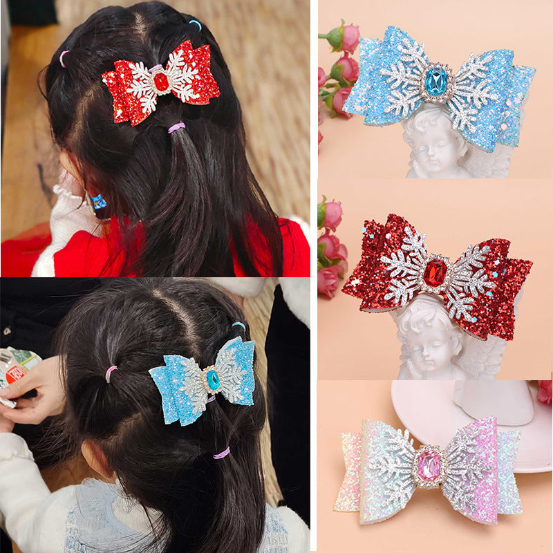 Kids Bow Crystal Hairpin Hair Accessory