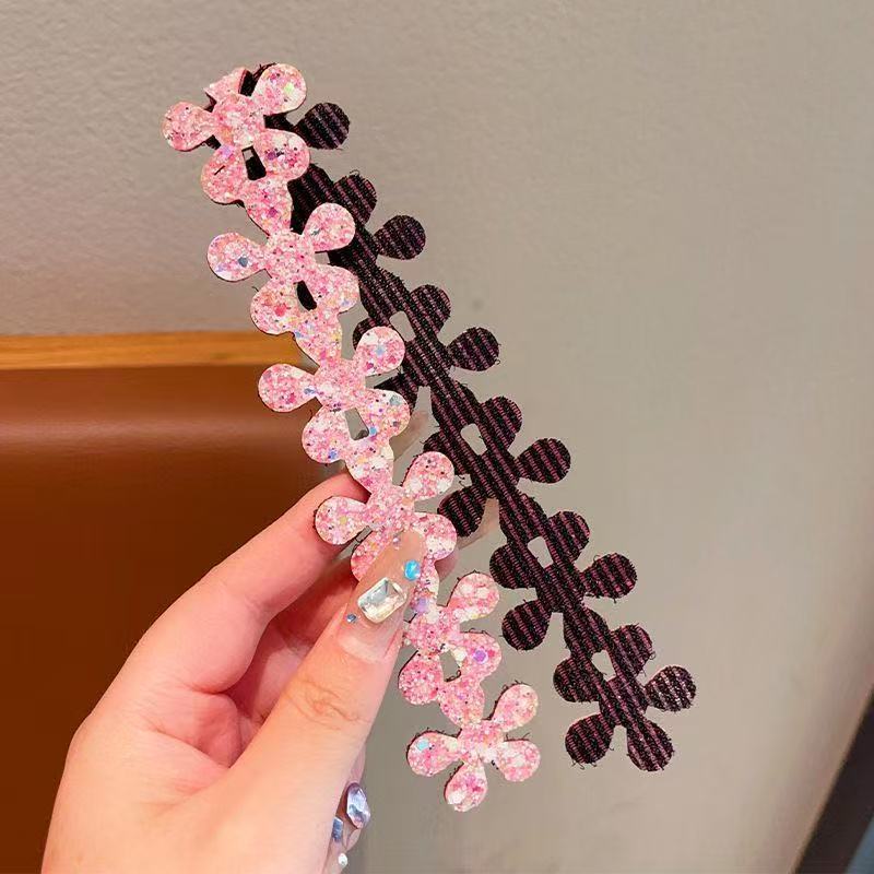 Kids Heart Forehead Bangs Flyaway Hair Gentle on Hair Velcro