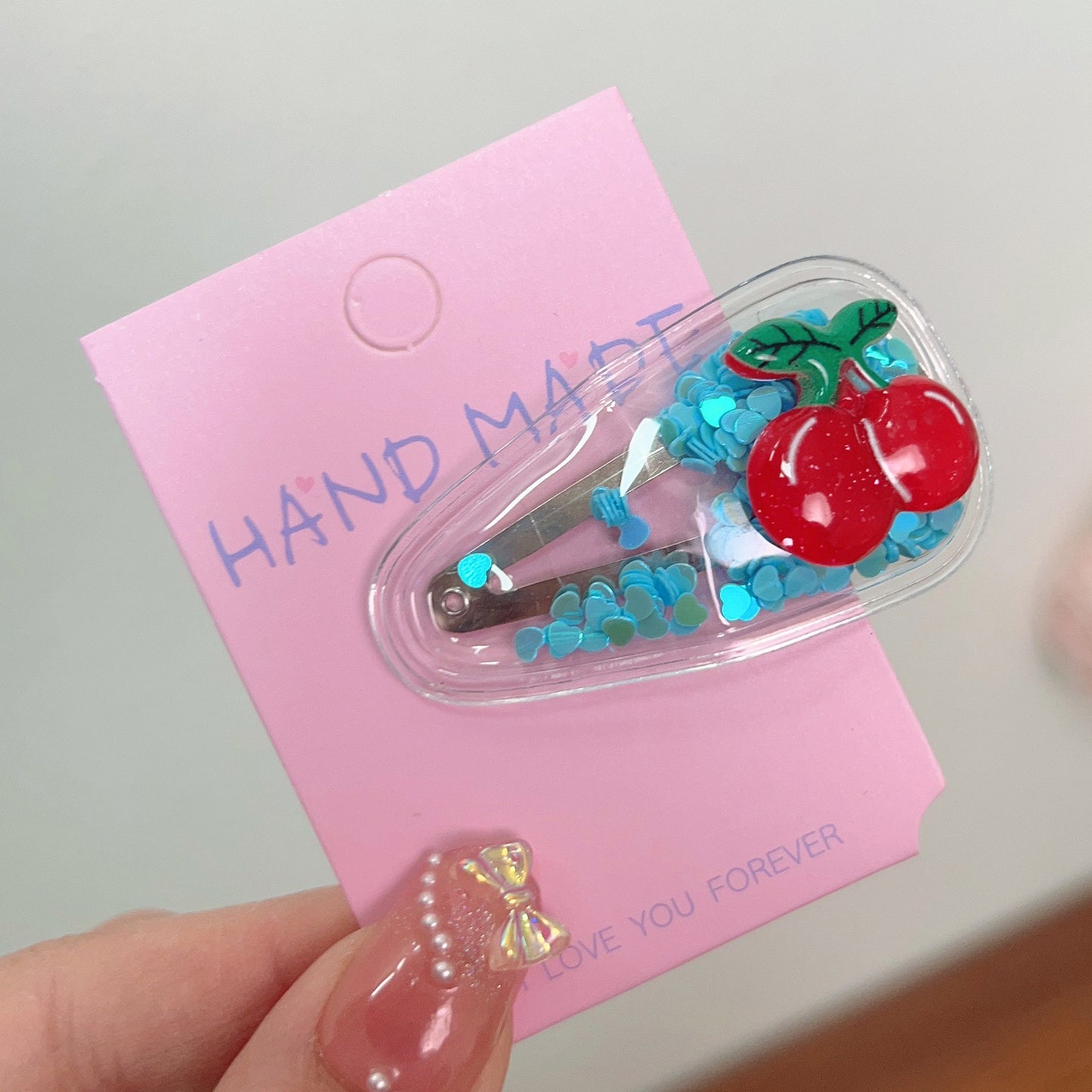 Colorful Transparent Kids Hair Clip Glitter Hairpin Cute Side Clip Girl Hair Accessory