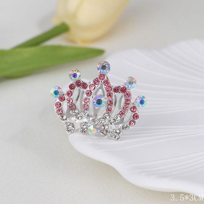 Kids Heart Hair Accessory Crystal Pearl