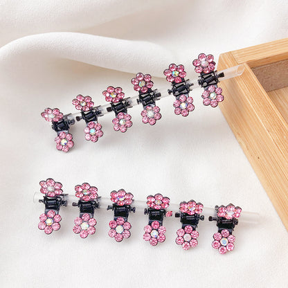 Kids Mini Hair Clip Flyaway Hair Crystal Head Accessory Cute Hairpin Hair Clip