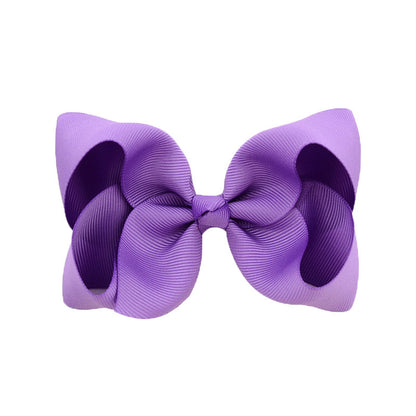 Kids Hair Clip Bow Head Accessory 4 Side Clip