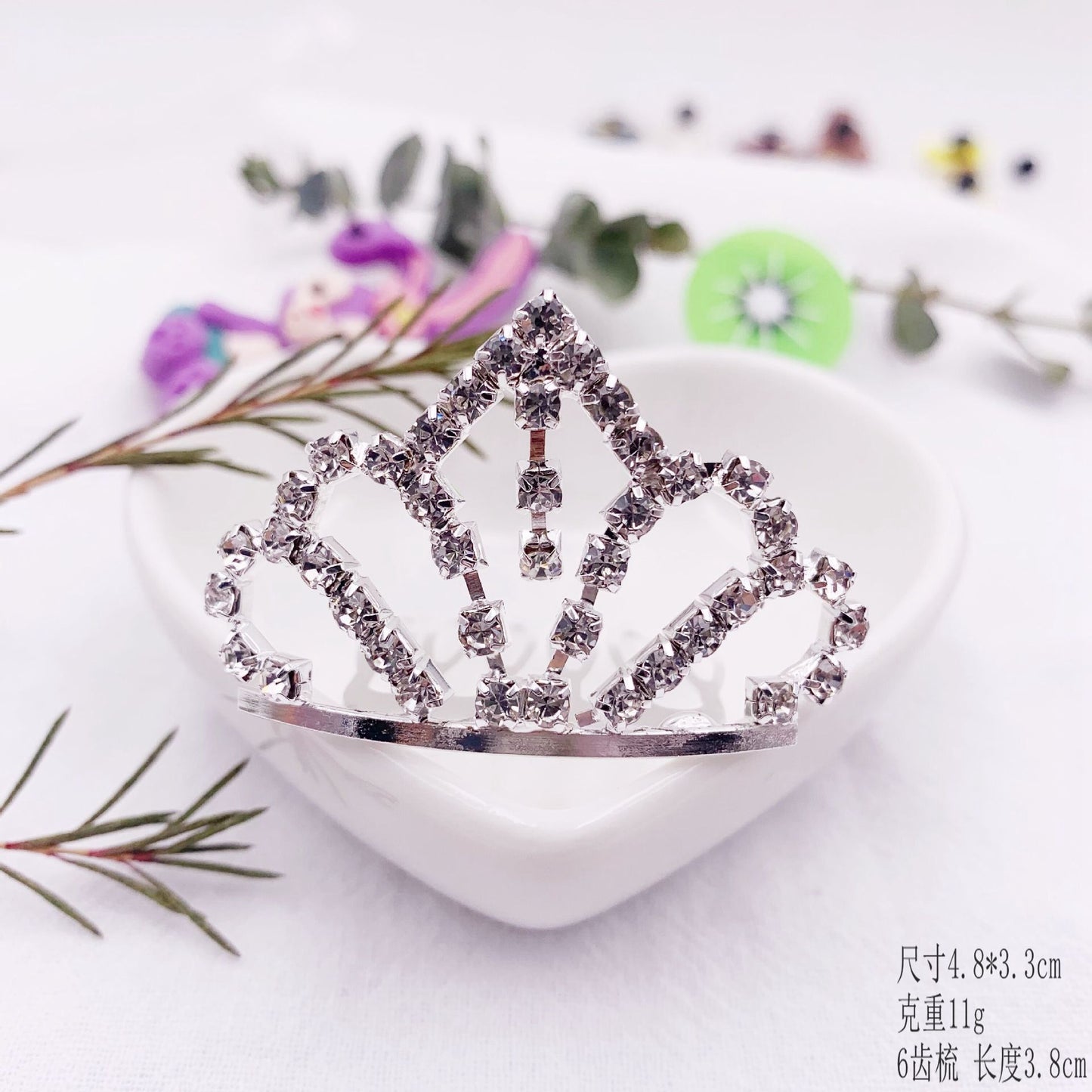 Kids Heart Hair Accessory Crystal Pearl