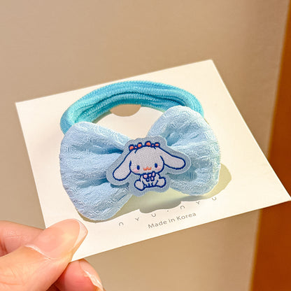 Cute Cartoon Kids Hair Tie Bow Headband Gentle on Hair Elastic Band Hair Accessory