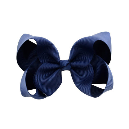 Kids Hair Clip Bow Head Accessory 4 Side Clip