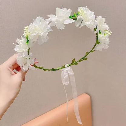 Kids Hair Accessory Girl Flower Pearl Head Accessory