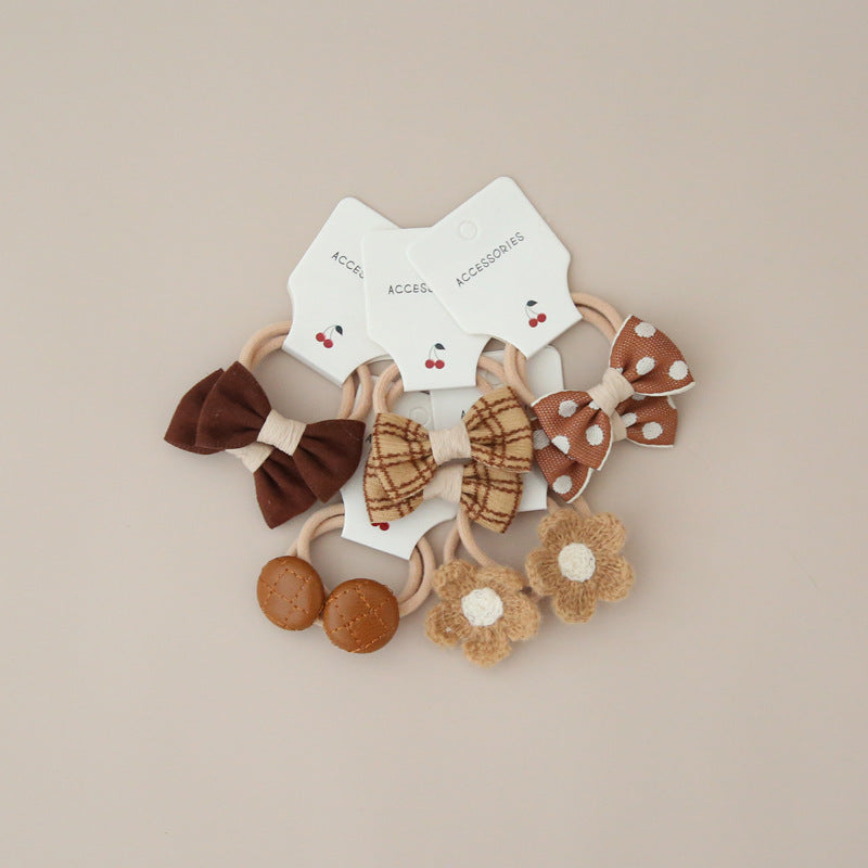 A158 Kids Head Accessory Bow Elastic Band Set 1