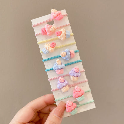 Kids Hair Tie Cute Hair Tie High Elasticity Gentle on Hair Elastic Band Towel Ring Hair Tie Kids