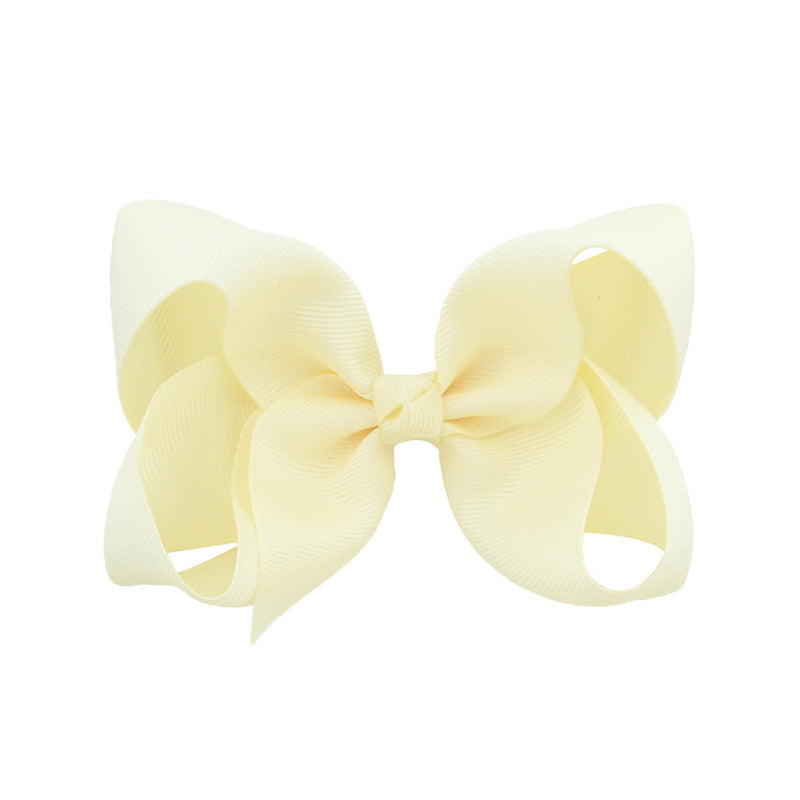 Kids Hair Clip Bow Head Accessory 4 Side Clip