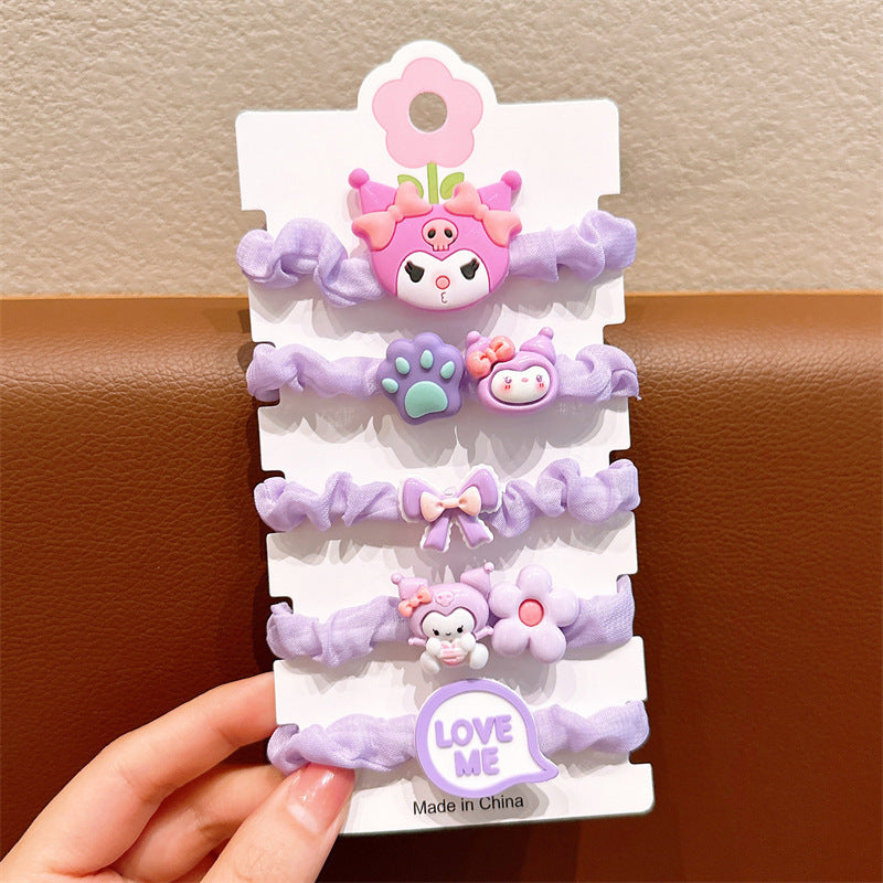 Kids Hair Clip Flower Hair Tie Hair Accessory Elastic Band Girl Headband Hairpin