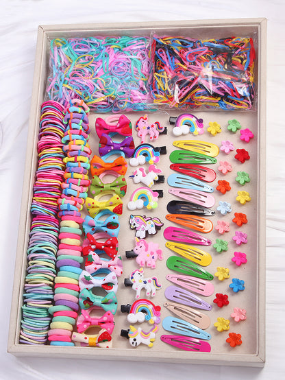 Kids Head Accessory Hair Clip Hairpin Set Hair Tie Girl Side Clip Hair Accessory Hair Tie